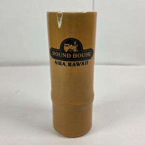 Round House Aiea Hawaii Tiki Mug 14 oz Bamboo Daga 7"